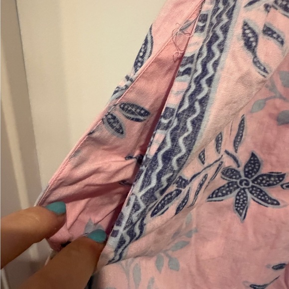 Reyn Spooner Pink and Blue Floral Vintage Tropical Hawaiian Maxi Dress sz Small - Picture 5 of 7